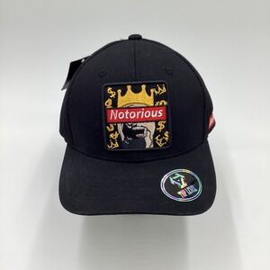 Top Level Black Notorious trucker hat mesh back‎ snapback men